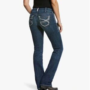 Ariat Mid Rise Straight Jeans Bootcut Dark Wash Plus Size 16 WR Regular Length